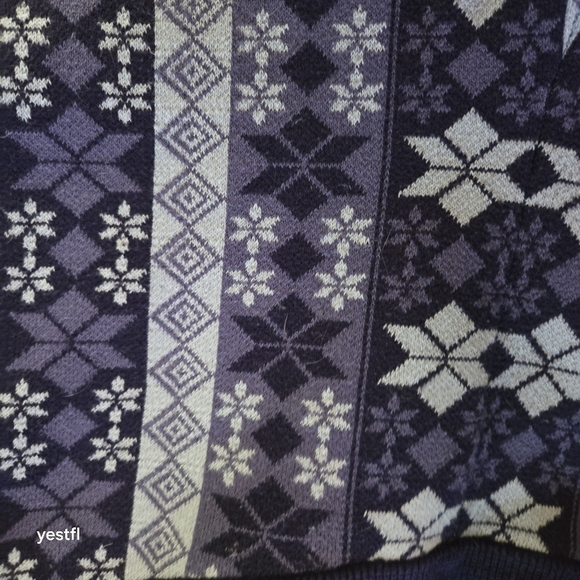 Free People Blue Fairisle Thick AWAY WITH ME Leggings Pants S - Picture 2 of 5